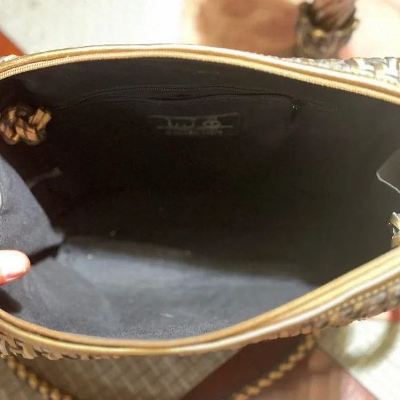 Gold Woven Brazilian Leather Crossbody - Picture 8 of 12